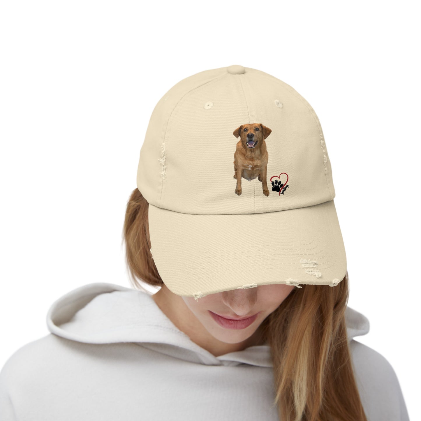 "Marley" Lab Dog Unisex Distressed Cap