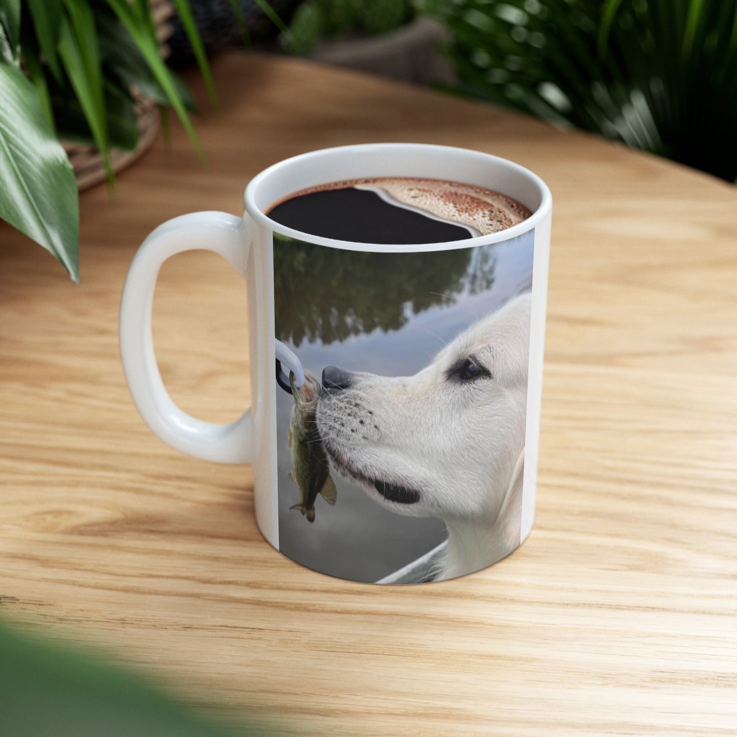 Dog Gone Fishin' Ceramic Mug, (11oz, 15oz)