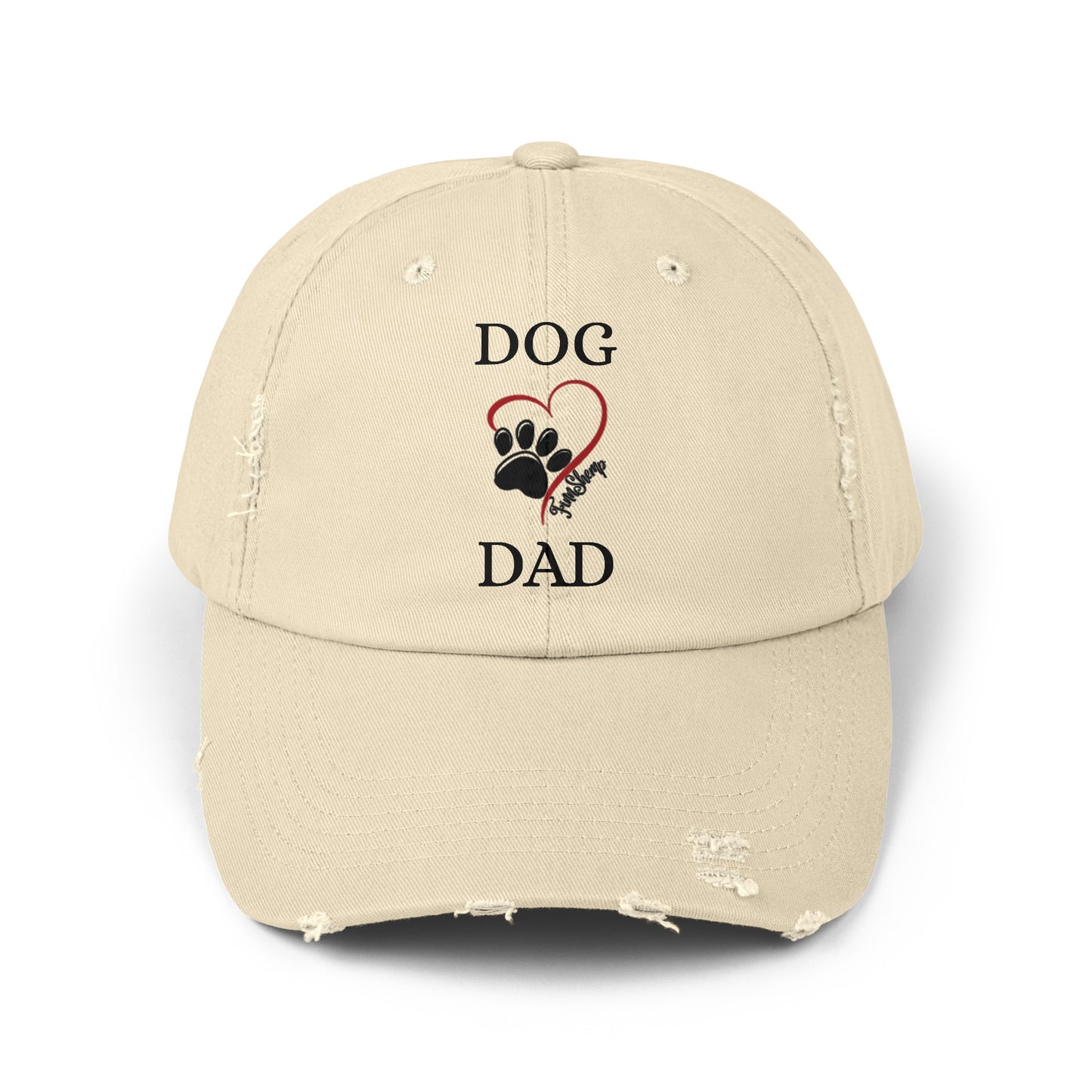 FinnShemp Dog Dad Unisex Distressed Cap