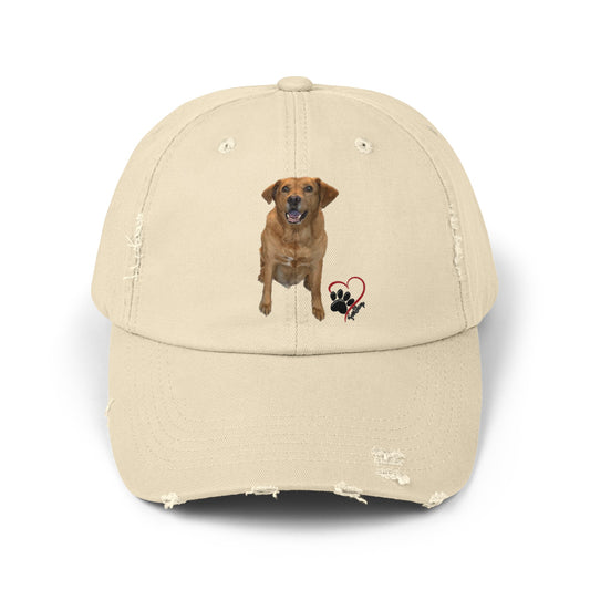 "Marley" Lab Dog Unisex Distressed Cap