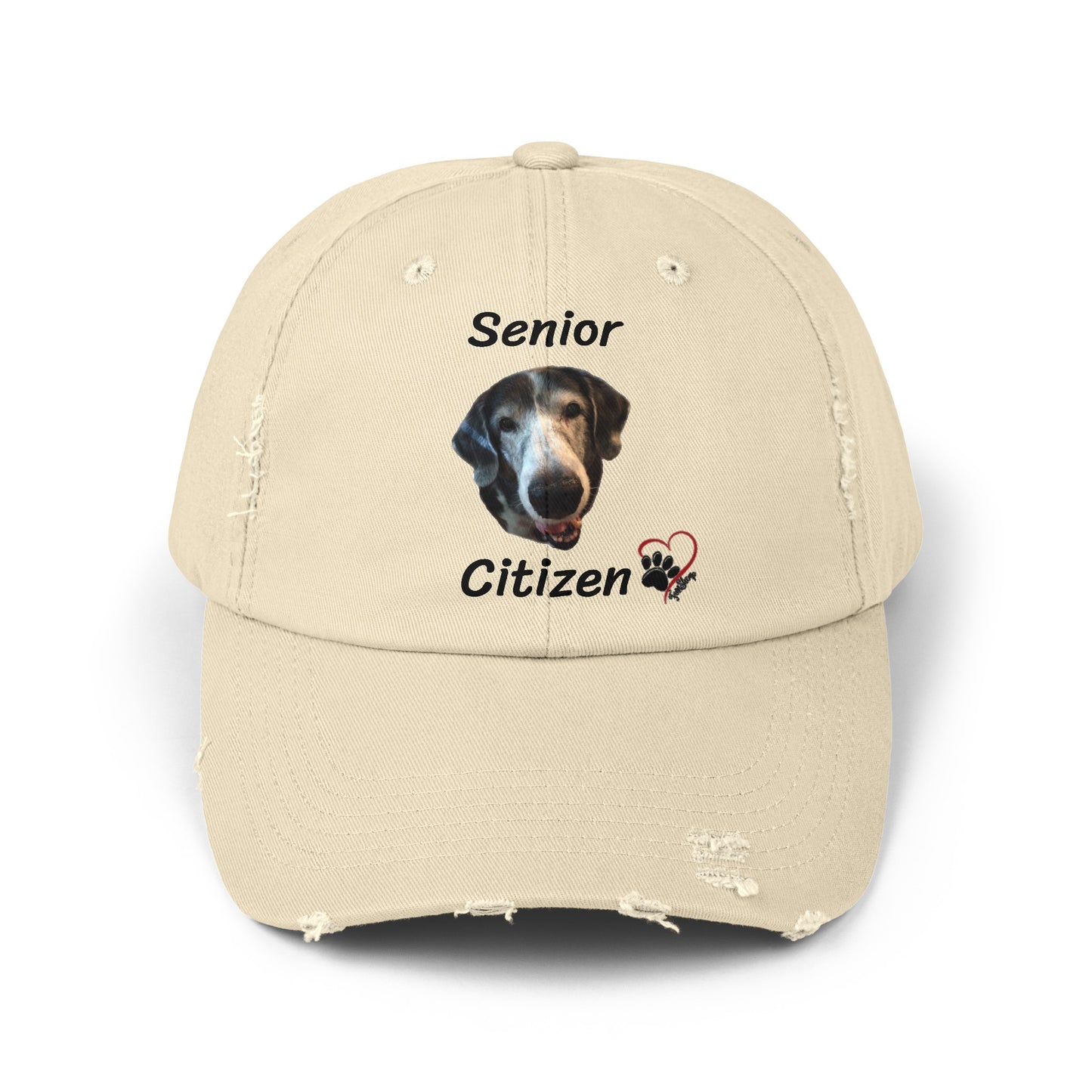 Dog Senior Citizen Unisex Distressed Cap